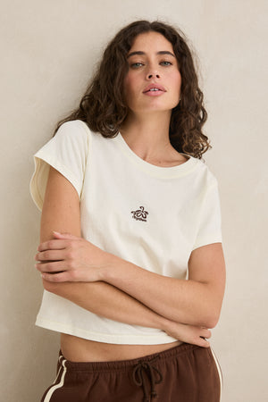 Rhythm Flur Printed Tee Cream