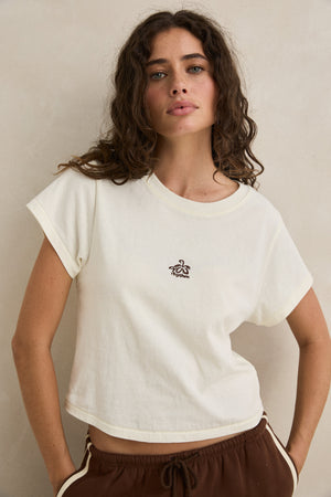 Rhythm Flur Printed Tee Cream