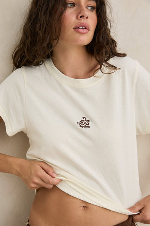 Rhythm Flur Printed Tee Cream