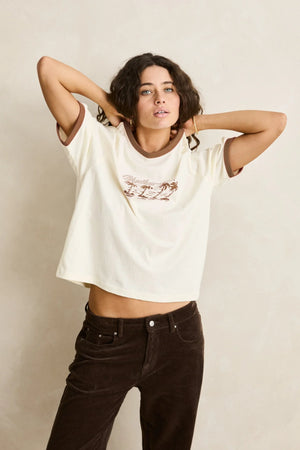 Rhythm Palma Printed Tee Brown