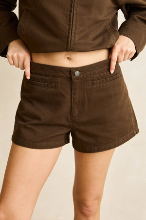Rhythm Micro Denim Short Café