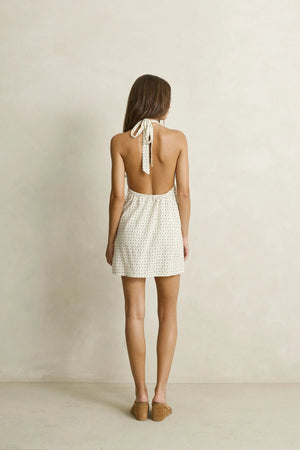 Rhythm Maisy Halter Mini Dress Cream