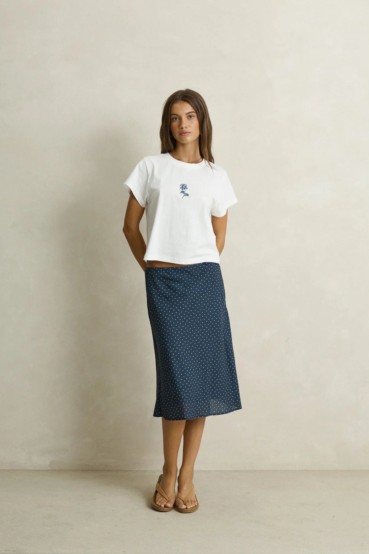 Rhythm Maisy Midi Skirt Blue