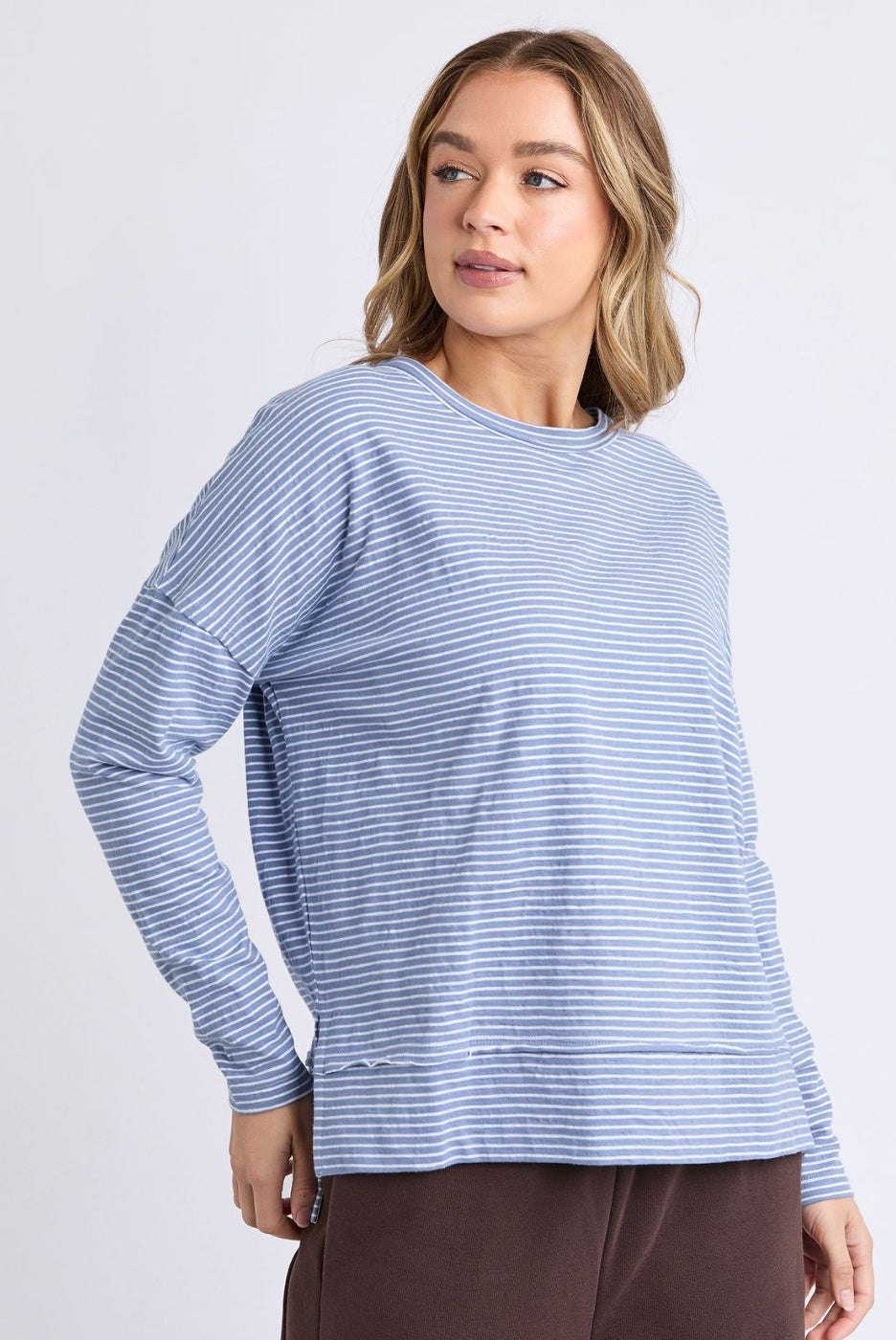 Foxwood Eddie Stripe Top Country Blue