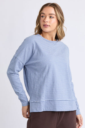 Foxwood Eddie Stripe Top Country Blue