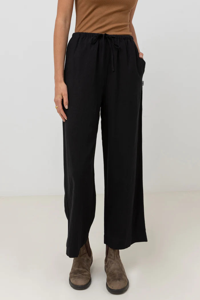 Rhythm Classic Drawstring Pant Black