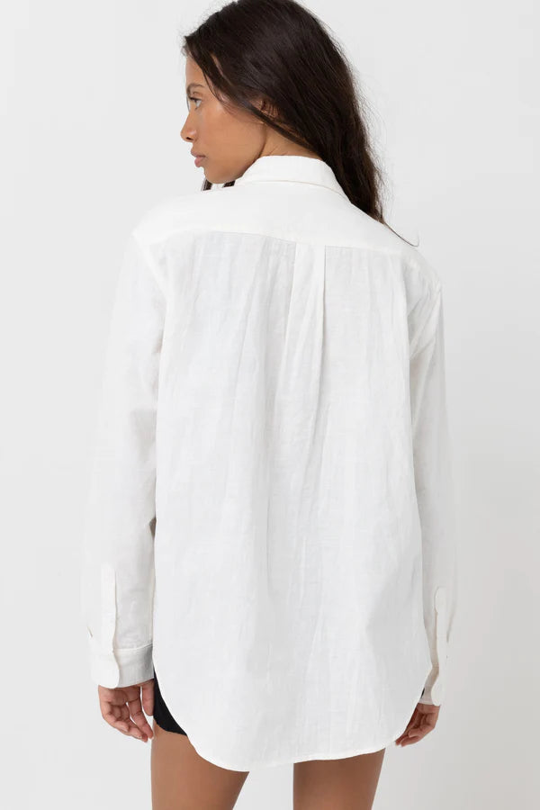 Rhythm Classic Long Sleeve Shirt White