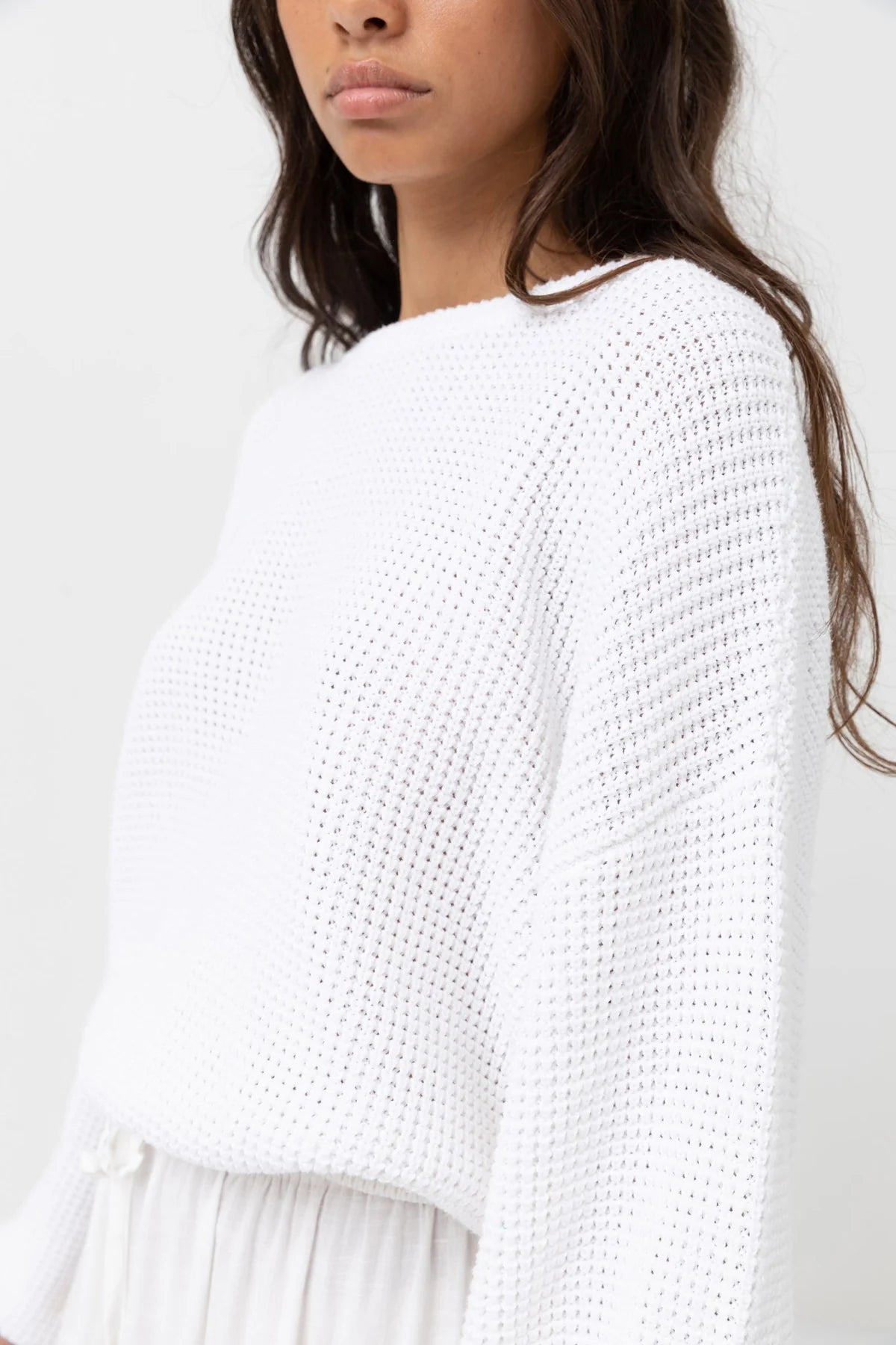 Rhythm Classic Knit Jumper White