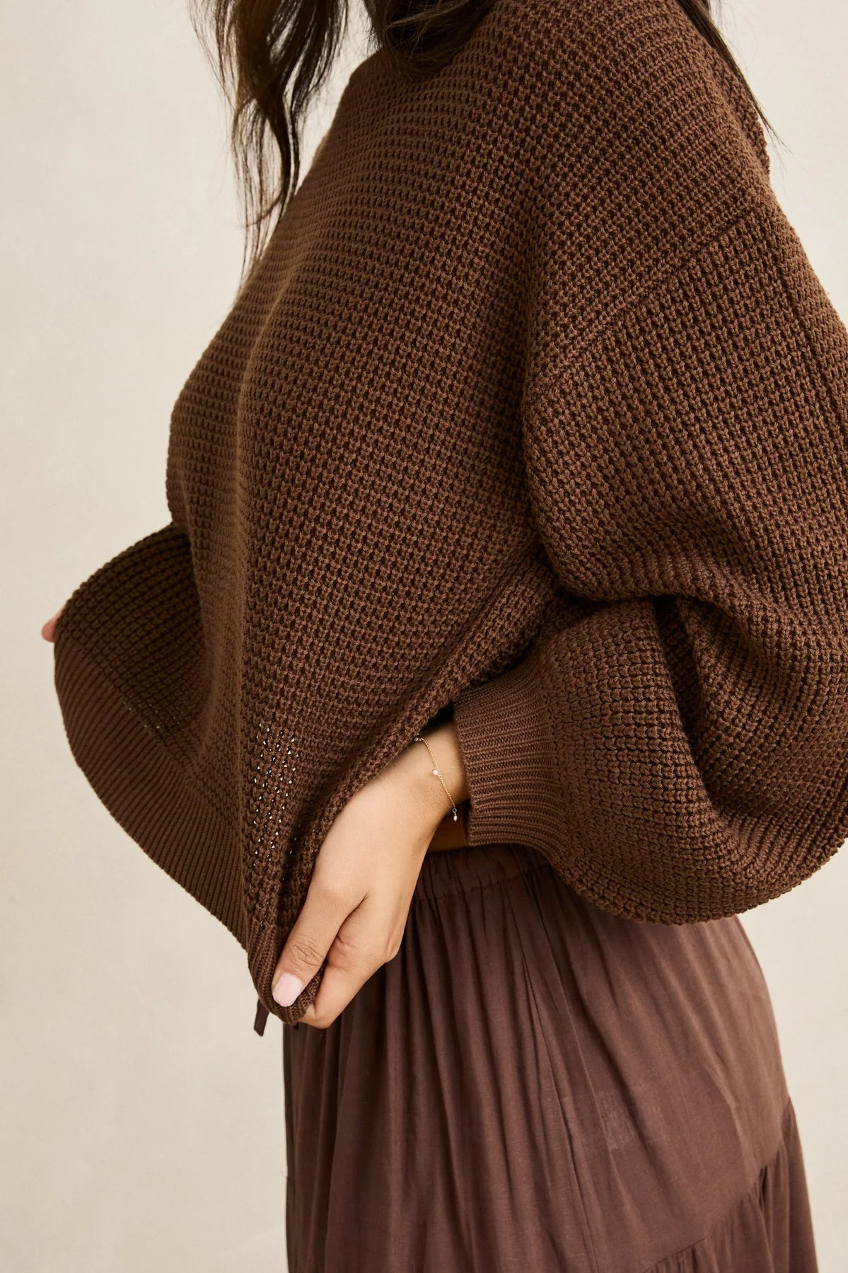 Rhythm Classic Knit Jumper Chocolate