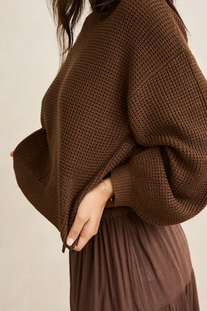 Rhythm Classic Knit Jumper Chocolate