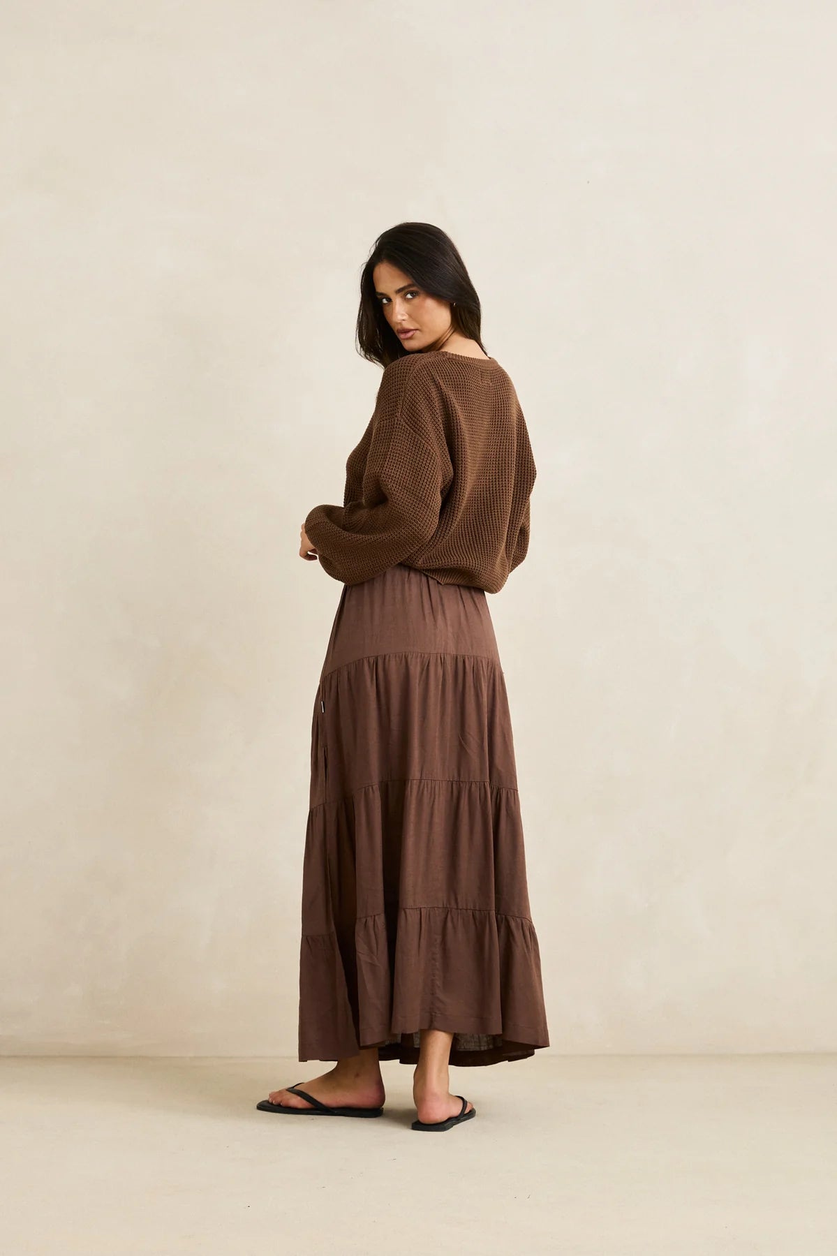 Rhythm Classic Knit Jumper Chocolate