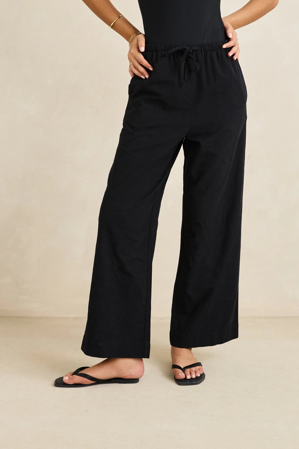 Rhythm Classic Drawstring Pant Black