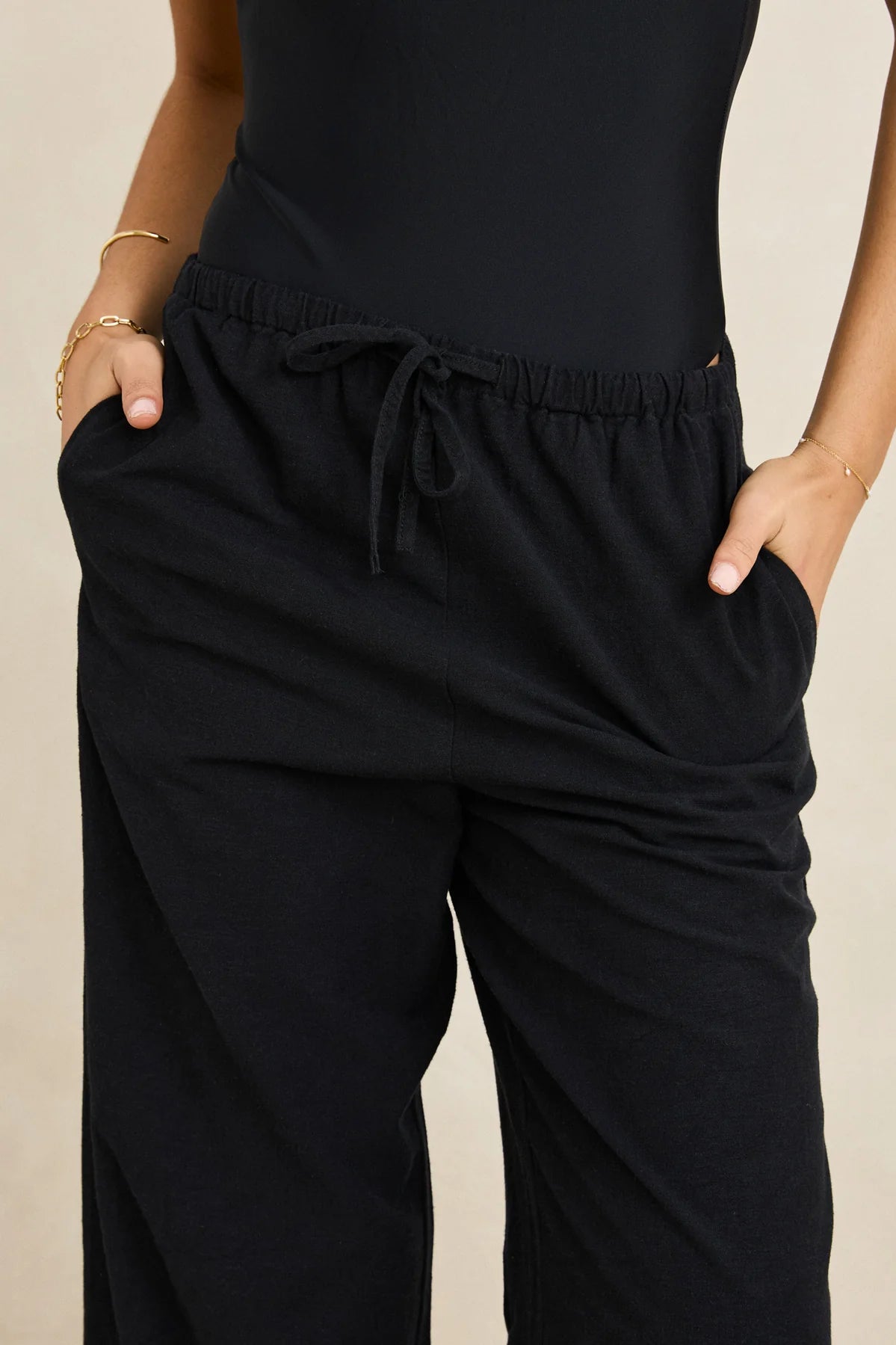 Rhythm Classic Drawstring Pant Black
