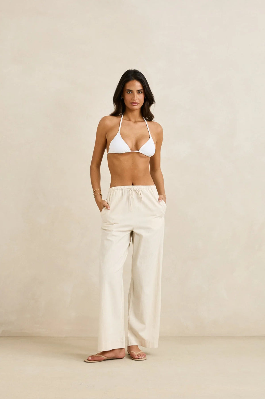 Rhythm Classic Drawstring Pant Oat