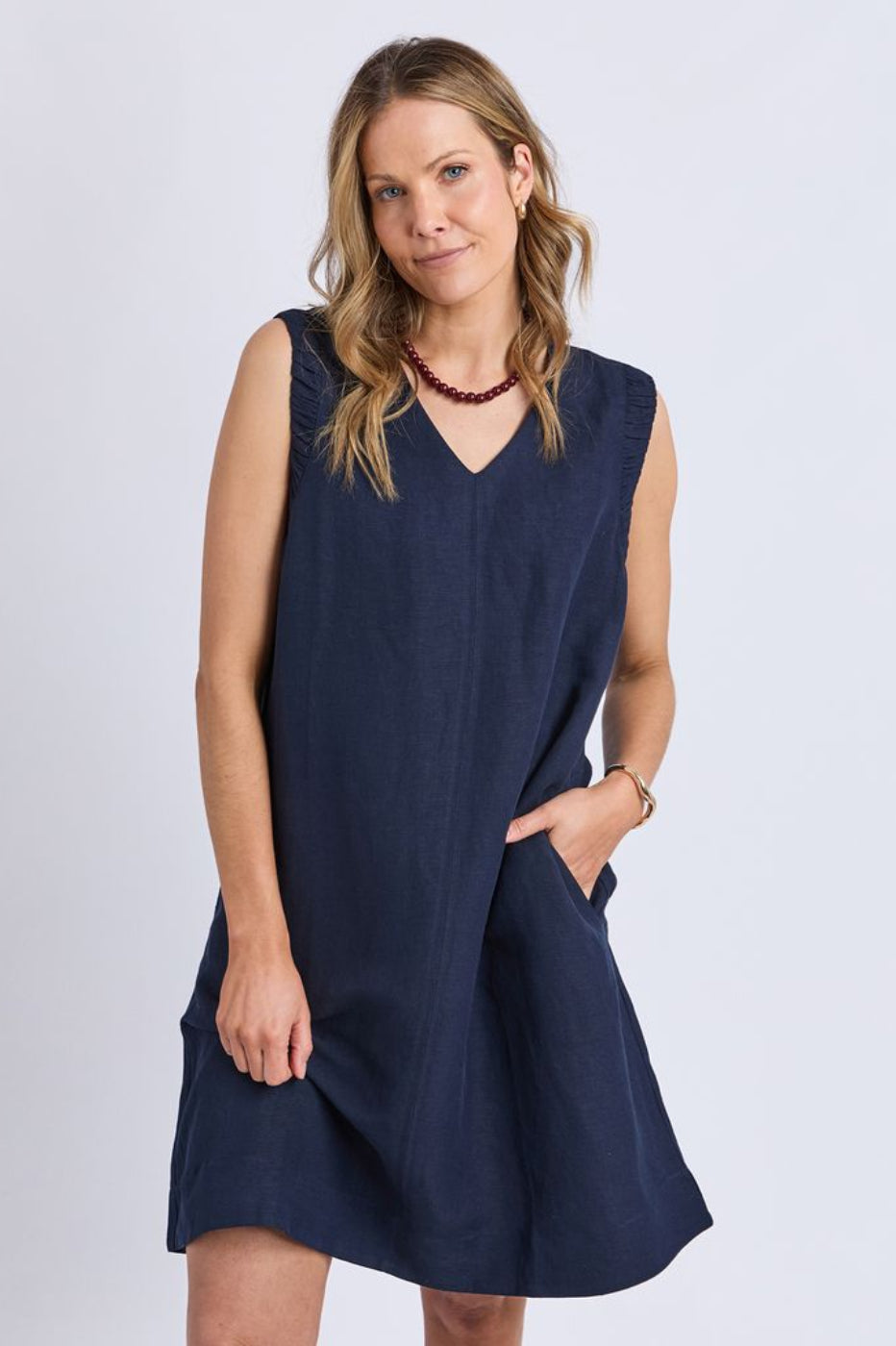 Foxwood Bermuda Dress Navy - Goddess Noosa Foxwood Bermuda Dress Navy - Goddess Noosa