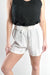 Eadie Carter Linen Shorts White/Charcoal