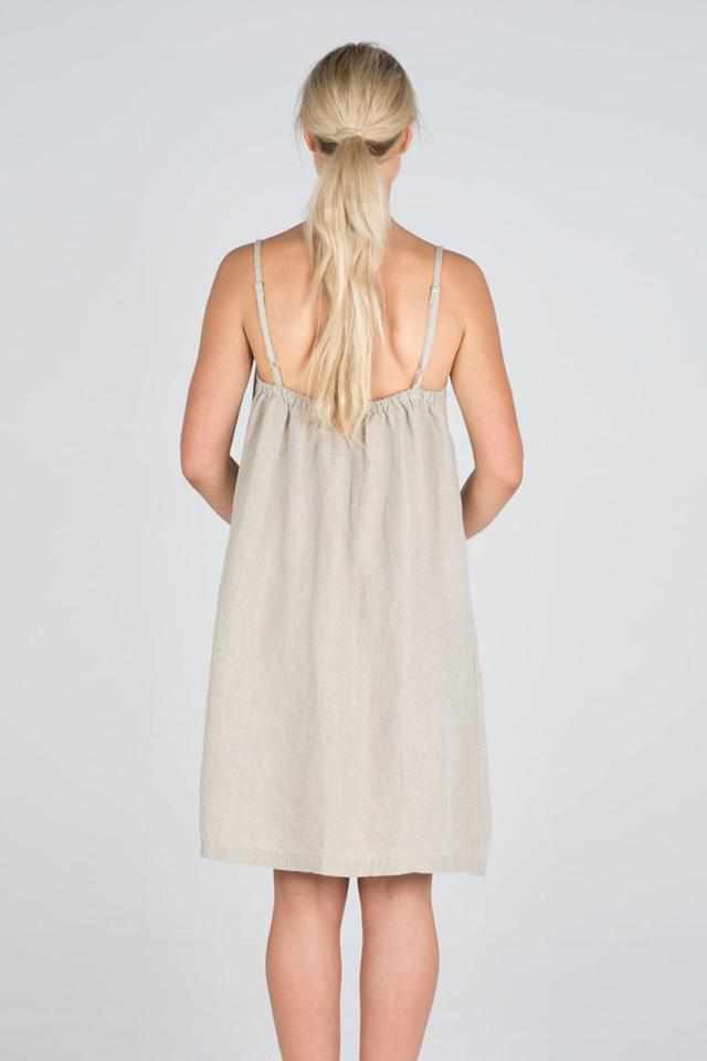 Eadie Slip Dress 100% Linen Natural