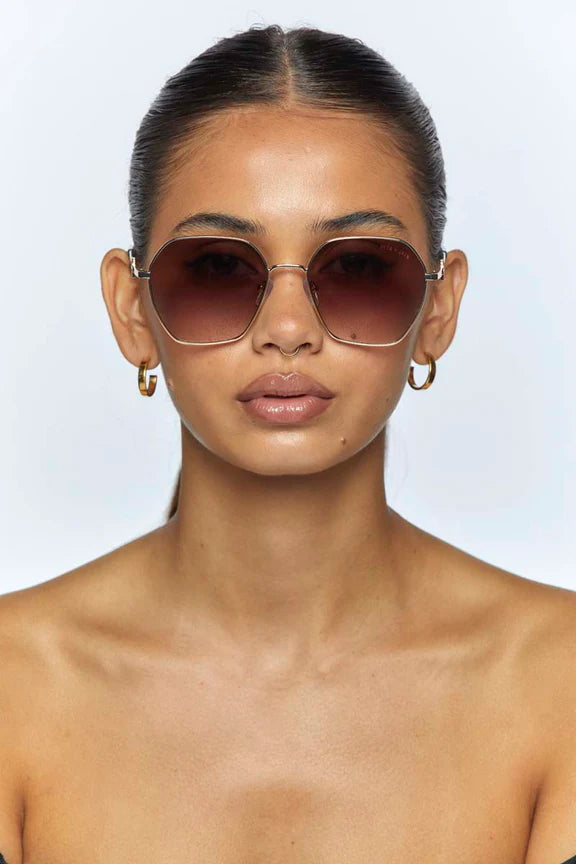 Peta + Jain Faithfull Frame Sunglasses Gold & Toffee