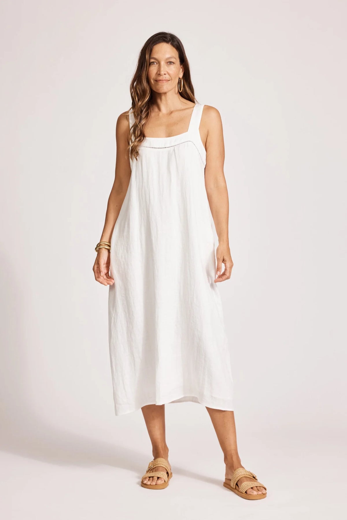 Eb & Ive Miramar Tank Maxi Dress White