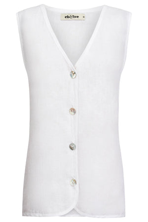 Eb & Ive Miramar Vest White