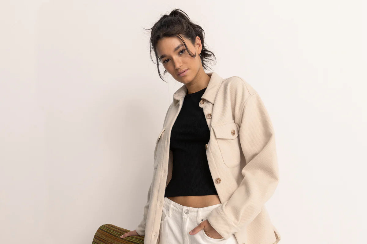 Rhythm Classic Minimal Shacket Oat