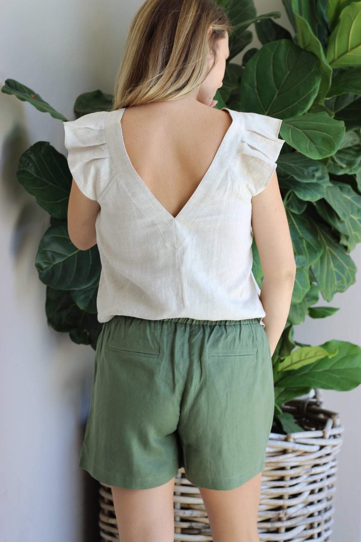 Haven Noosa Relaxed Shorts Dark Fern