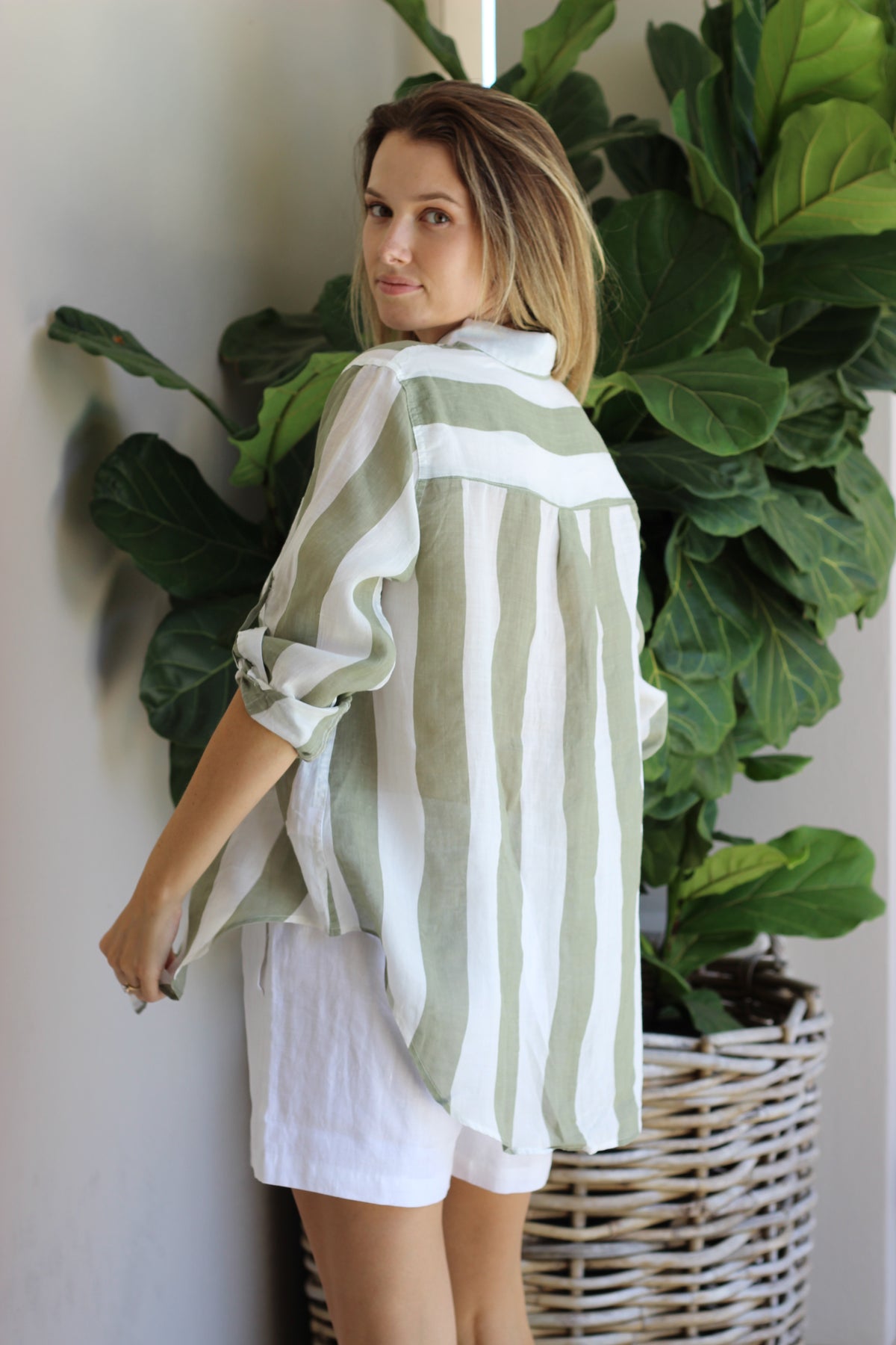 Soul Sparrow Dream Stripe Shirt Green