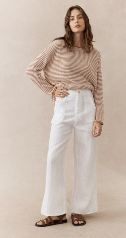 Little Lies Jude Linen Pants White