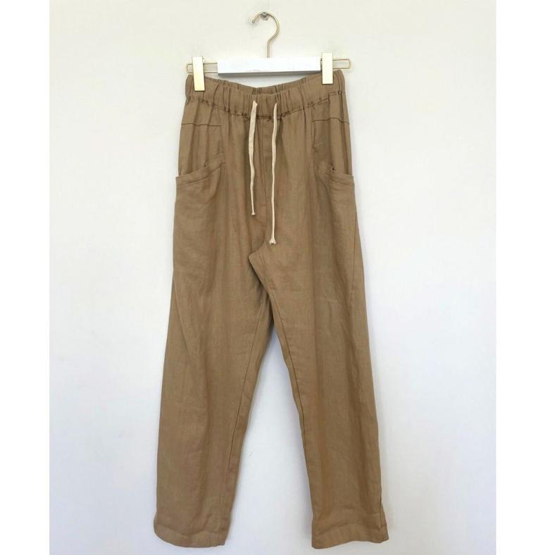 Little Lies Luxe Linen Pants Walnut
