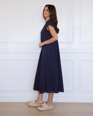 Label of Love Stitched Up Tee Dress Navy