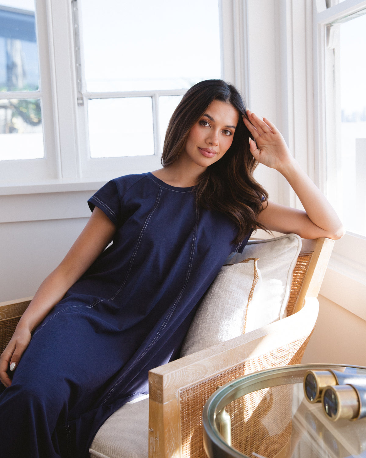 Label of Love Stitched Up Tee Dress Navy