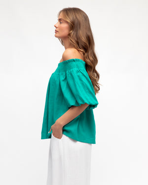 Label of Love Raya Off Shoulder Top Jade