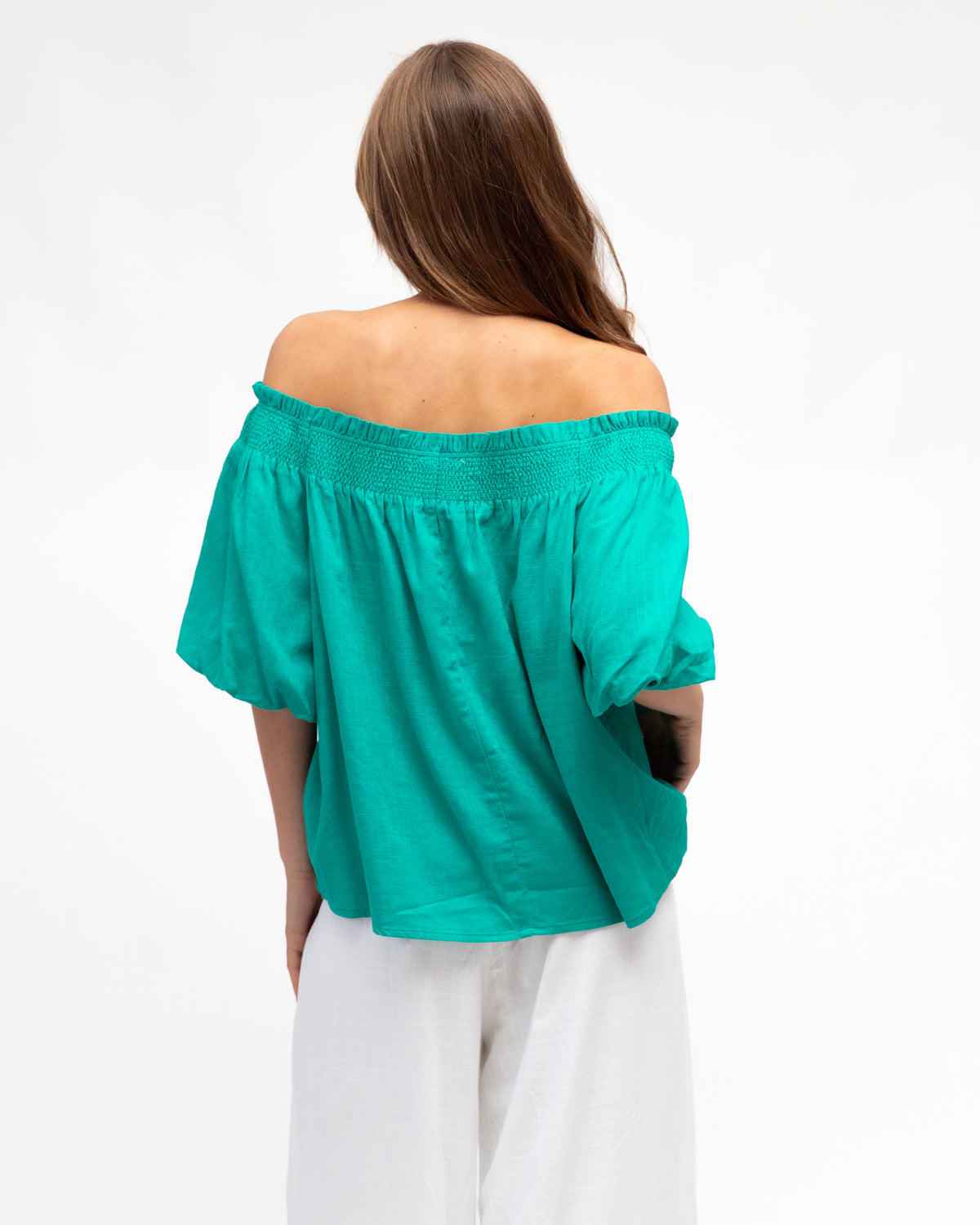 Label of Love Raya Off Shoulder Top Jade