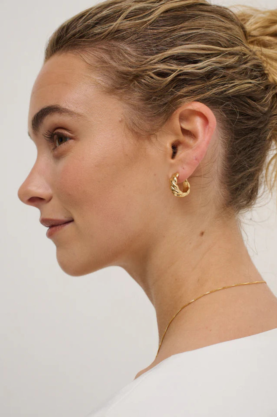 Angels Whisper Camile Twist 18K Gold Plated Earrings