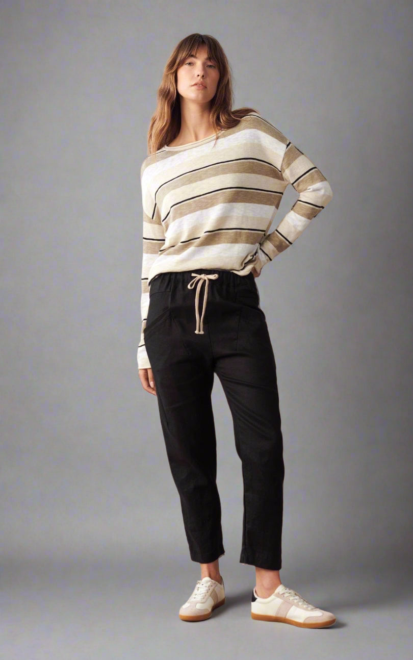 Little Lies Luxe Linen Pants Black