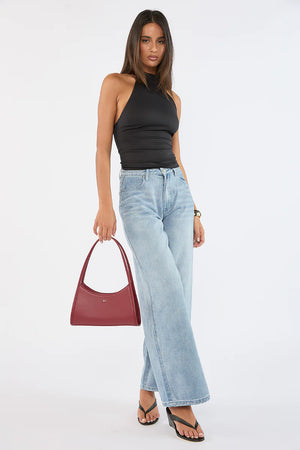 Peta + Jain Margy Double Handle Shoulder Bag Cherry/Silver