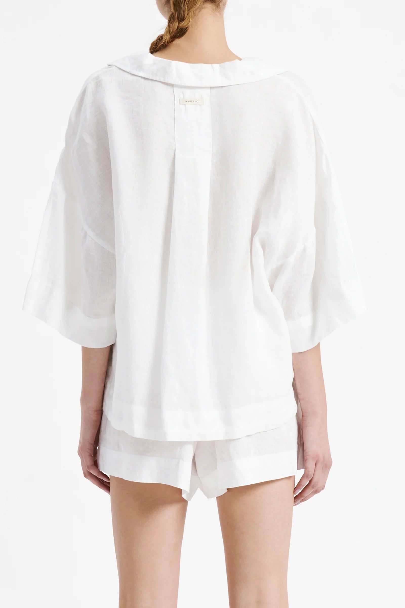 Nude Lucy Lounge Linen Shirt White