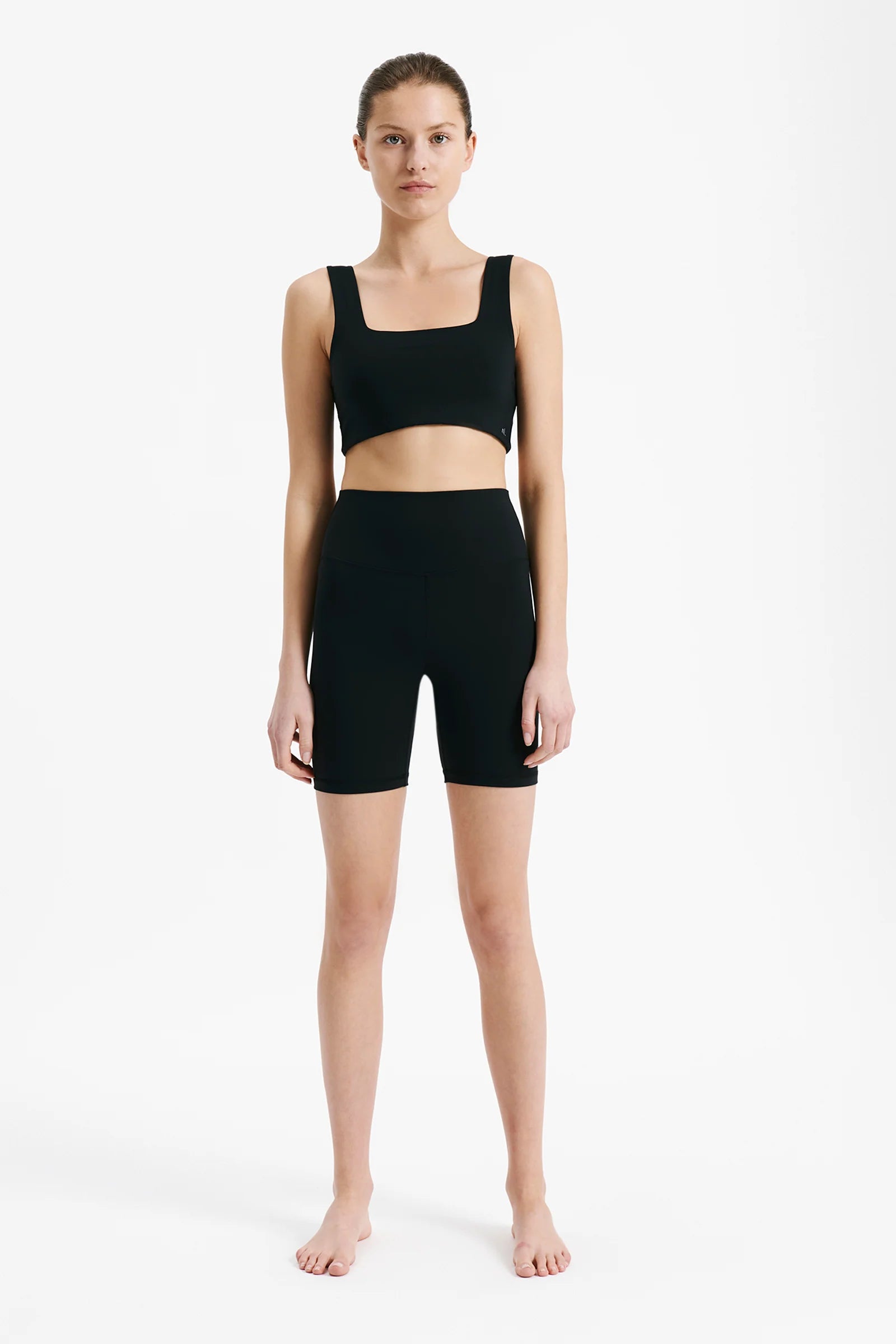 Nude Lucy Active Square Neck Crop Black