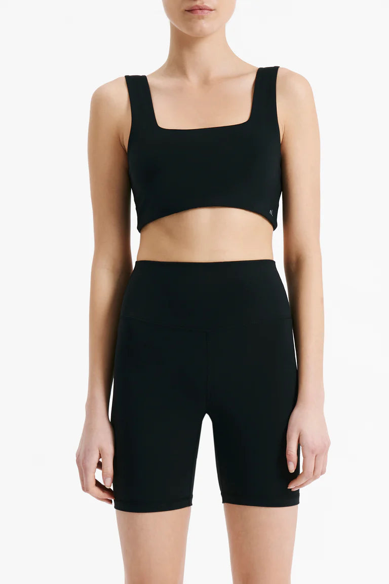 Nude Lucy Active Square Neck Crop Black