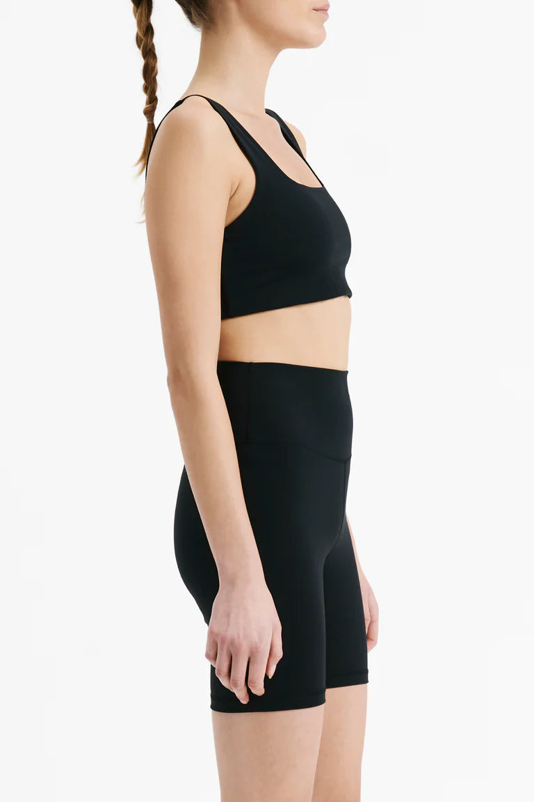 Nude Lucy Active Square Neck Crop Black