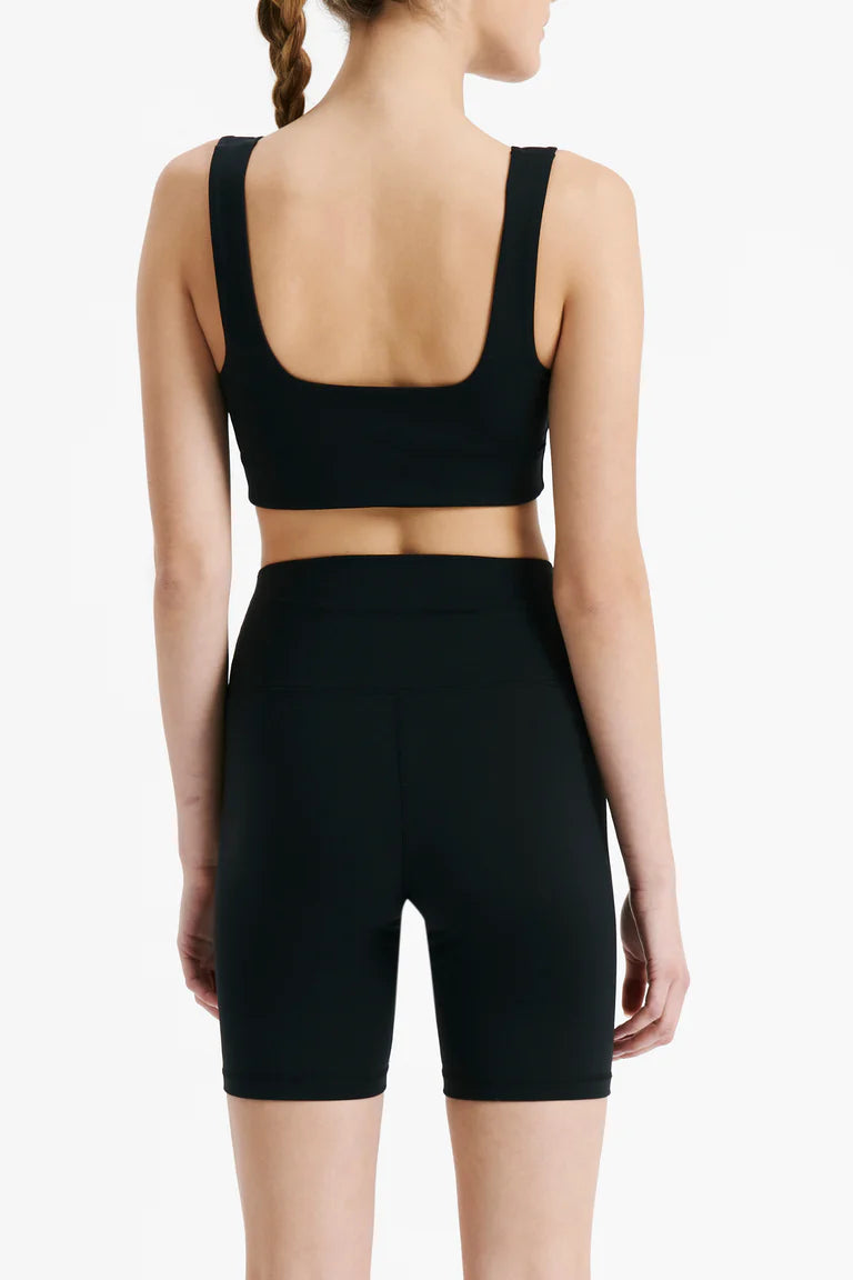 Nude Lucy Active Square Neck Crop Black