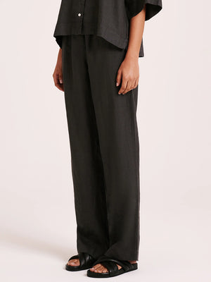 Nude Lucy Lounge Linen Pant Coal