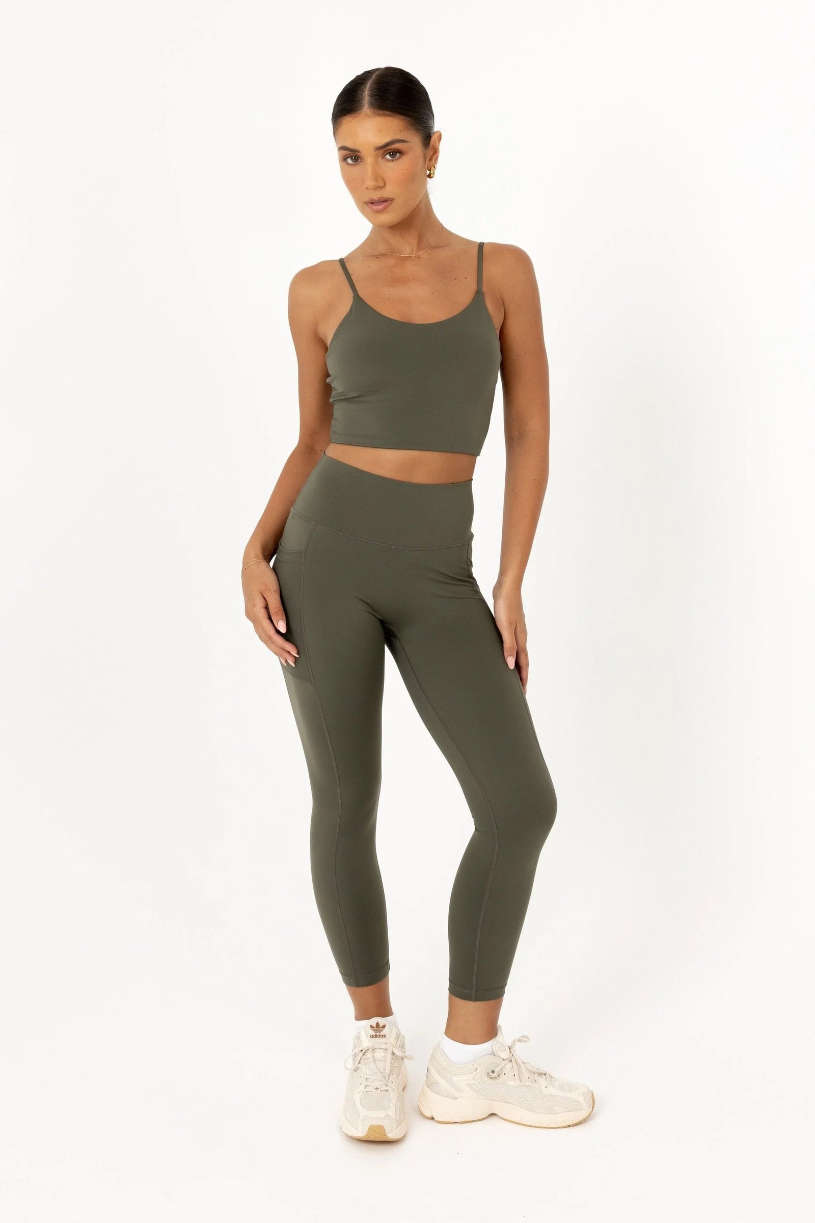 Noosa Active Premium 7/8th Length Leggings Olive