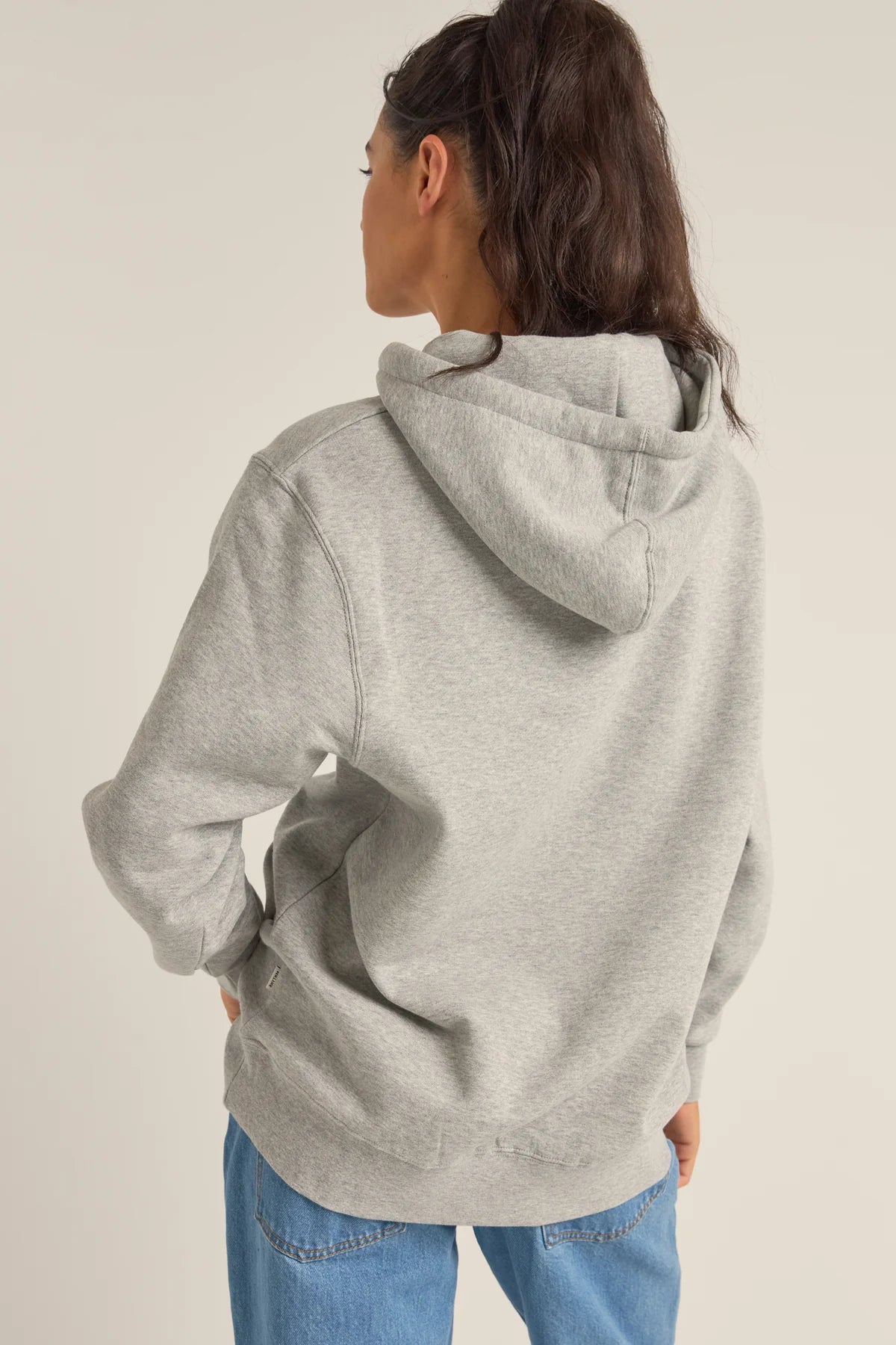 Rhythm Logo Boyfriend Fleece Hood Grey Heather