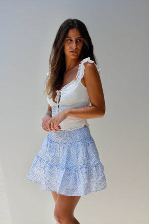 Goddess Ditzy Skirt Blue/White