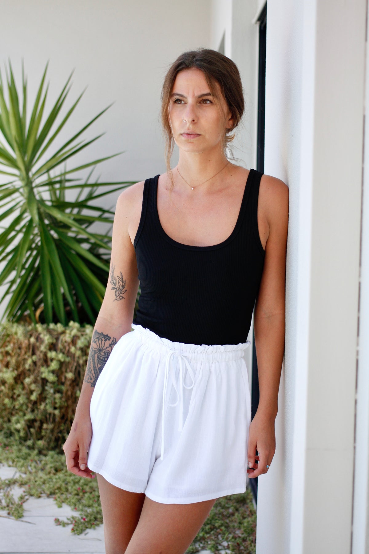 Goddess Dream linen Shorts White