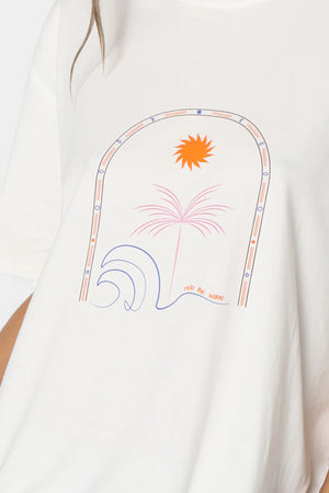 Lost in Lunar Ride the Wave Tee White