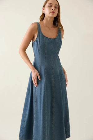 Isle of Mine Sofie Denim Tank Dress Drift
