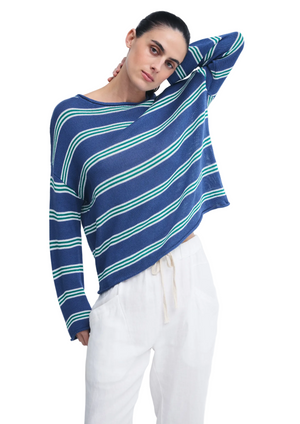 Little Lies Spring Knit Navy & Teal