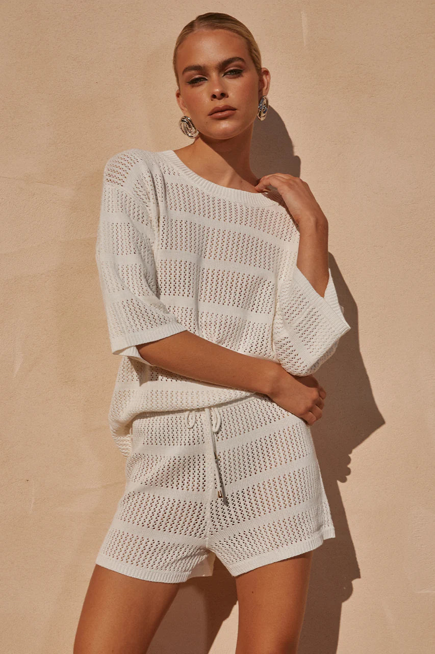 Seven Wonders Samia Top White